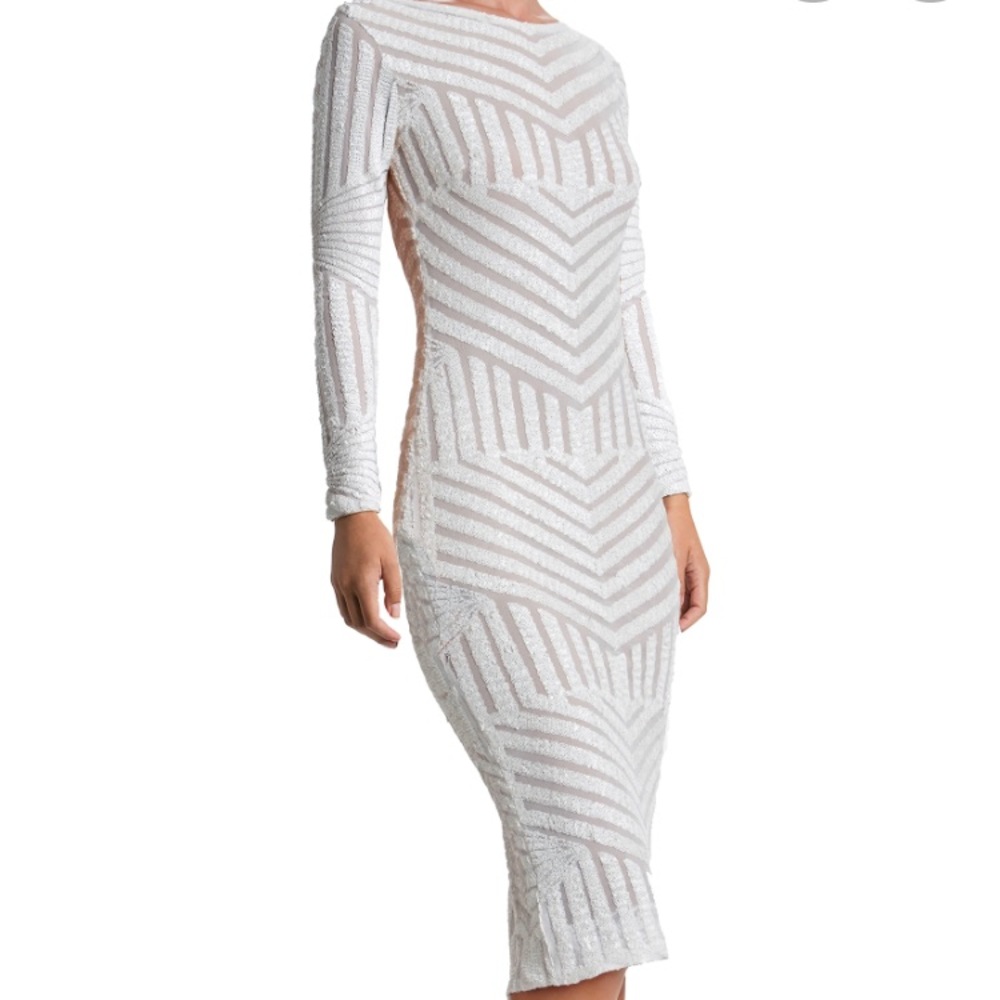Emery Striped Sequin Midi Dress
